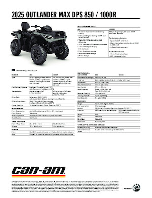 Veicoli fuoristrada & Quad can-am OUTLANDER MAX DPS 850