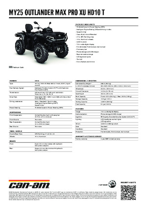 Veicoli fuoristrada & Quad can-am OUTLANDER MAX PRO XU HD10 T