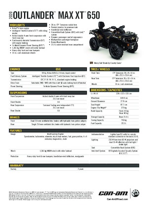 Veicoli fuoristrada & Quad can-am OUTLANDER MAX XT 650 