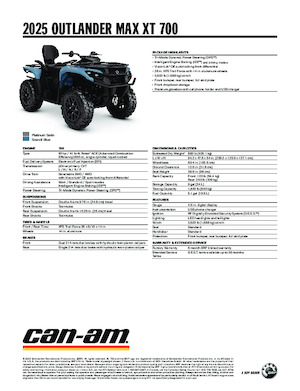 Veicoli fuoristrada & Quad can-am OUTLANDER MAX XT 700
