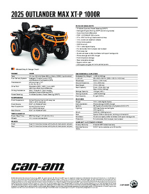 Veicoli fuoristrada & Quad can-am OUTLANDER MAX XT-P 1000R
