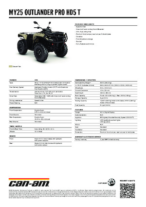 Veicoli fuoristrada & Quad can-am OUTLANDER PRO HD5 T