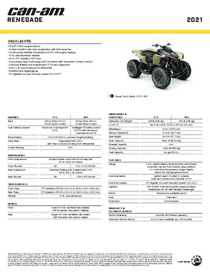 Veicoli fuoristrada & Quad can-am RENEGADE 570 