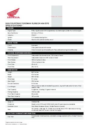 Veicoli fuoristrada & Quad Honda TRX520FM6