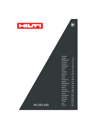 Smerigliatrici angolari Hilti AG 230-20D