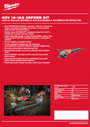 Smerigliatrici angolari Milwaukee AGV 13-125 XSPDEB KIT