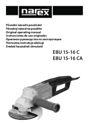 Smerigliatrici angolari Narex EBU 15-16 C