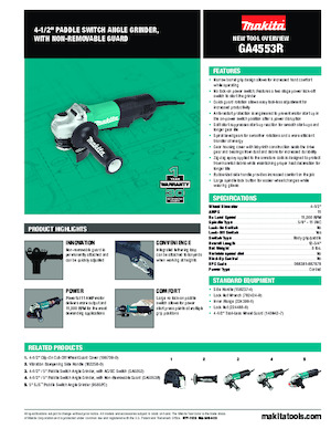 Smerigliatrici angolari Makita GA4553R 