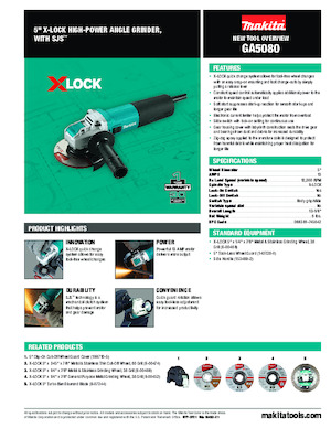 Smerigliatrici angolari Makita GA5080