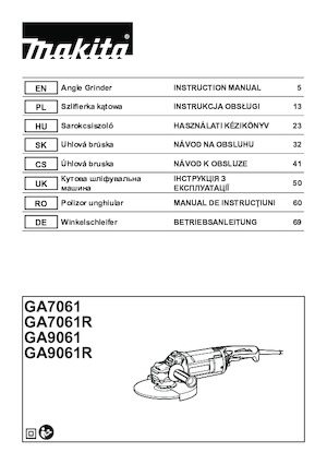 Smerigliatrici angolari Makita GA7061 