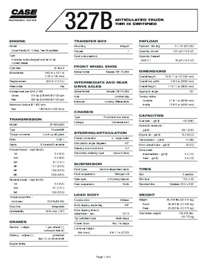 Dumperini articolati Case 327B 