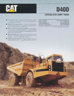 Dumperini articolati Caterpillar D 40 D