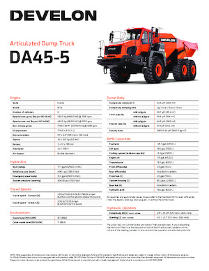 Dumperini articolati Develon DA45-5