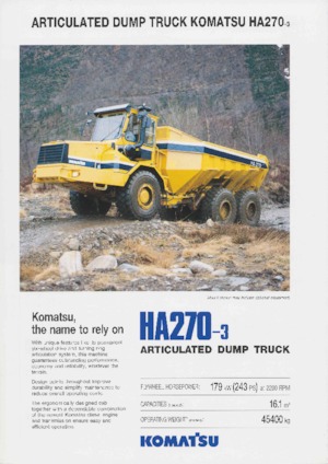 Dumperini articolati Komatsu HA270-3