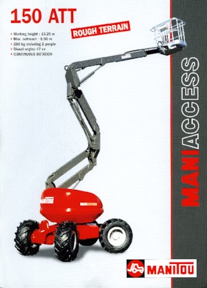 Piattaforme aeree articolate gommate Manitou 150 ATT