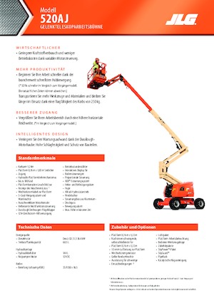 Piattaforme aeree articolate gommate JLG 520AJ