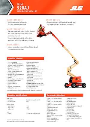Piattaforme aeree articolate gommate JLG 520AJ