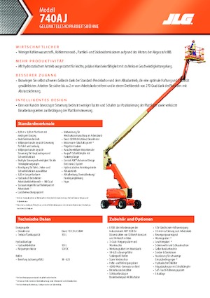 Piattaforme aeree articolate gommate JLG 740AJ