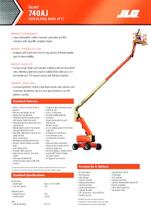 Piattaforme aeree articolate gommate JLG 740AJ