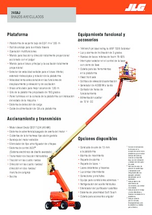 Piattaforme aeree articolate gommate JLG 740AJ