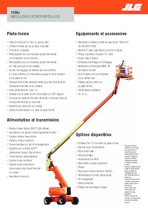 Piattaforme aeree articolate gommate JLG 740AJ