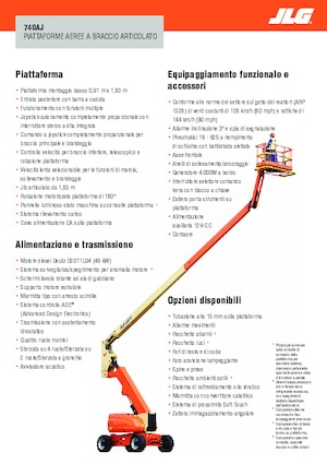 Piattaforme aeree articolate gommate JLG 740AJ