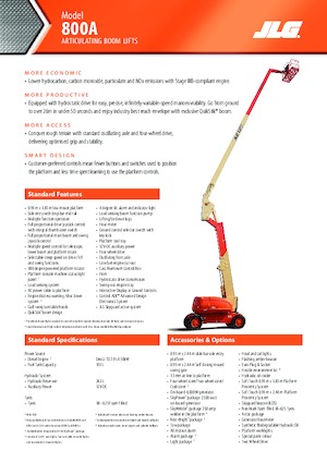 Piattaforme aeree articolate gommate JLG 800A