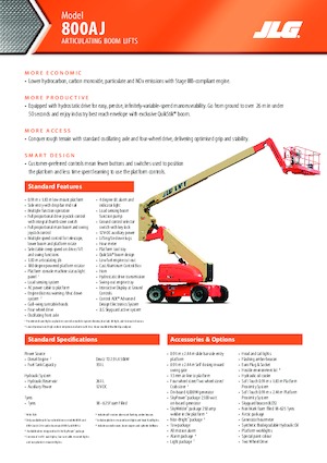 Piattaforme aeree articolate gommate JLG 800AJ