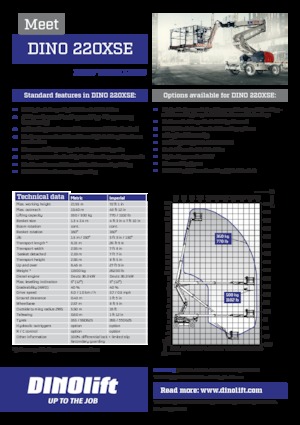 Piattaforme aeree articolate gommate Dino Lift Dino 220XSE