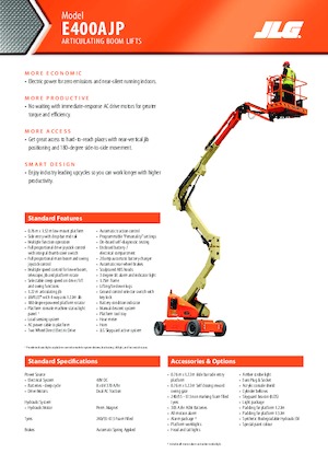 Piattaforme aeree articolate gommate JLG E400AJP