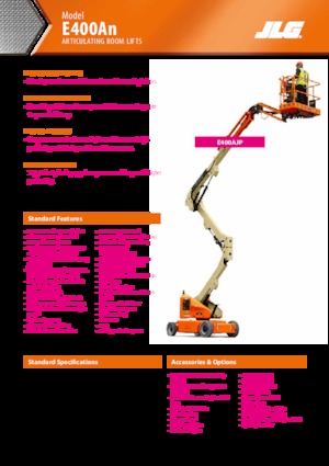 Piattaforme aeree articolate gommate JLG E400AN