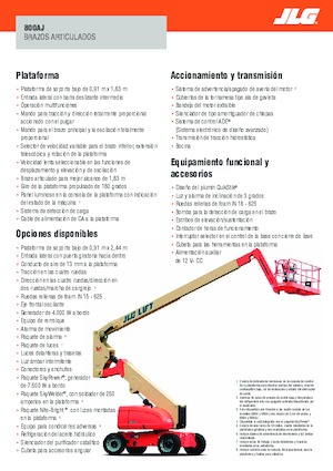 Piattaforme aeree articolate gommate JLG H800AJ