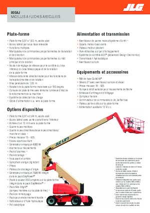 Piattaforme aeree articolate gommate JLG H800AJ