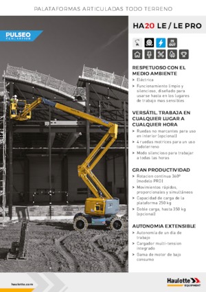 Piattaforme aeree articolate gommate Haulotte HA20 LE PRO