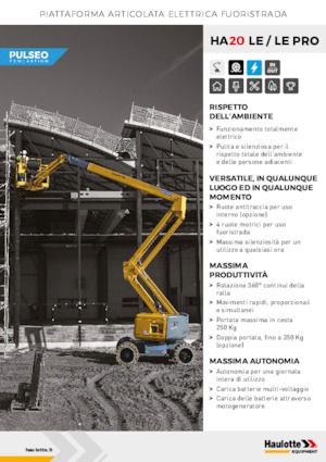 Piattaforme aeree articolate gommate Haulotte HA20 LE PRO
