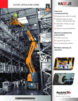 Piattaforme aeree articolate gommate Haulotte HA33 JE