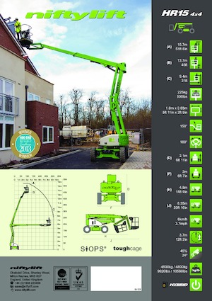 Piattaforme aeree articolate gommate Niftylift HR15D