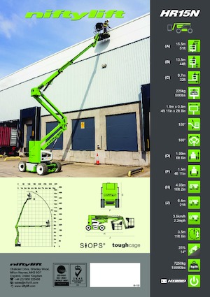 Piattaforme aeree articolate gommate Niftylift HR15N
