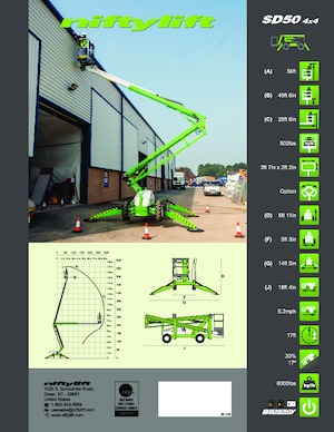 Piattaforme aeree articolate gommate Niftylift SD50 4x4