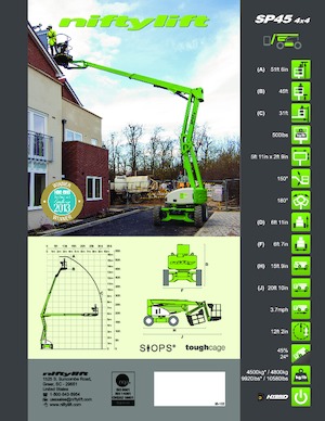 Piattaforme aeree articolate gommate Niftylift SP45 4x4