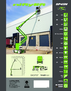 Piattaforme aeree articolate gommate Niftylift SP45N