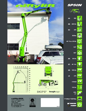 Piattaforme aeree articolate gommate Niftylift SP50N