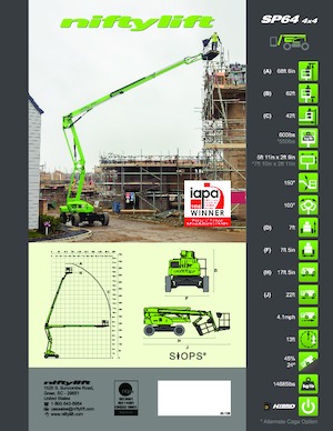 Piattaforme aeree articolate gommate Niftylift SP64 4x4