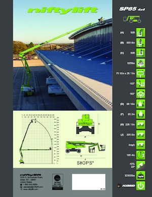 Piattaforme aeree articolate gommate Niftylift SP85 4x4