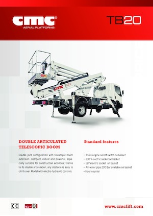 Piattaforme aeree articolate su rimorchio trainabile CMC TB20