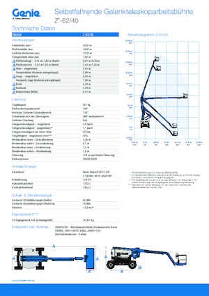 Piattaforme aeree articolate gommate Genie Z-62/40