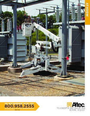 Piattaforme aeree articolate su rimorchio trainabile Altec AT40GW