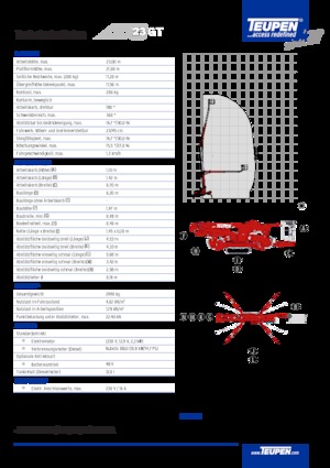 Piattaforme aeree articolate cingolate TEUPEN LEO23GT 
