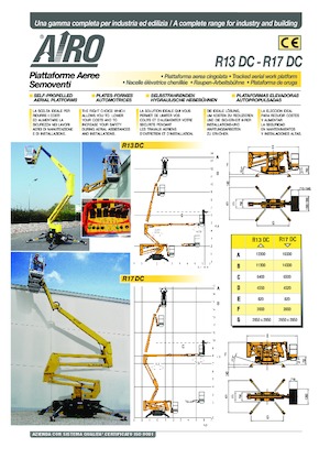 Piattaforme aeree articolate cingolate AIRO R13 DC