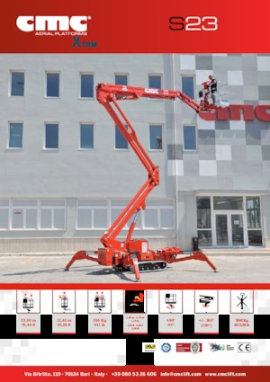 Piattaforme aeree articolate cingolate CMC S23